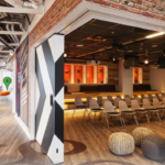 Gli uffici di Google ad Amsterdam, sono progetto di D/Dock, che unisce graphic e interior design. I 32.000 mq di spazio sono ispirati al garage originario in cui i fondatori crearono Google. Il design comprende elementi interattivi, cucine e aree di relax per i dipendenti, oltre a richiami alla cultura locale. Il concetto si focalizza sulla soddisfazione dei bisogni quotidiani dei collaboratori: felicità, comfort, flessibilità, riposo, alimentazione e stimolazione visiva. Questa sinergia tra graphic e interior design crea un ambiente funzionale e ispirante, che riflette i valori e la filosofia dell'azienda.